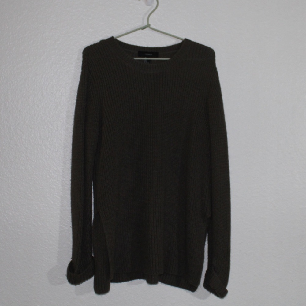 Grey Cable-knit Sweater